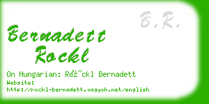 bernadett rockl business card